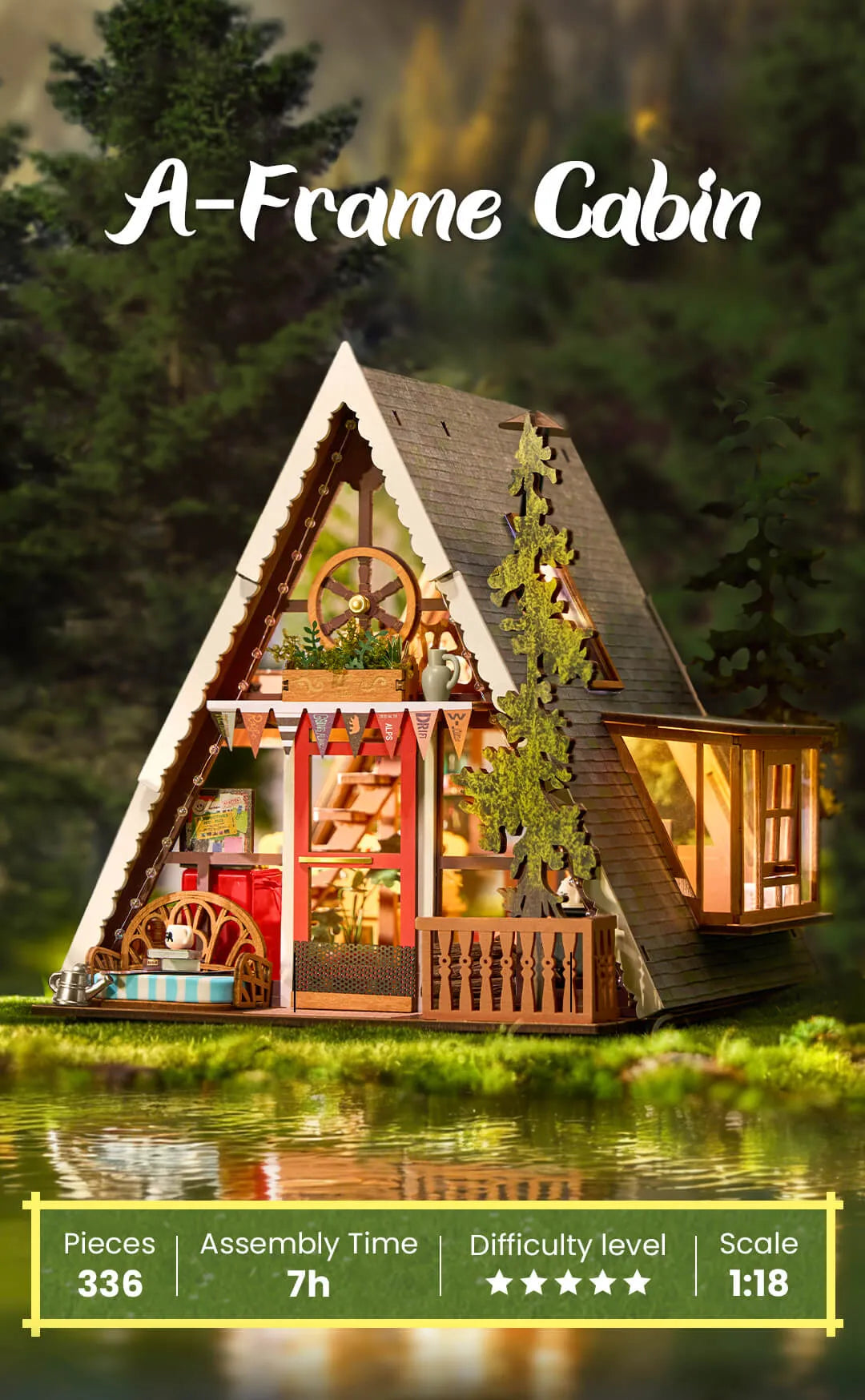 A-Frame Cabin - Rolife DIY Miniature House