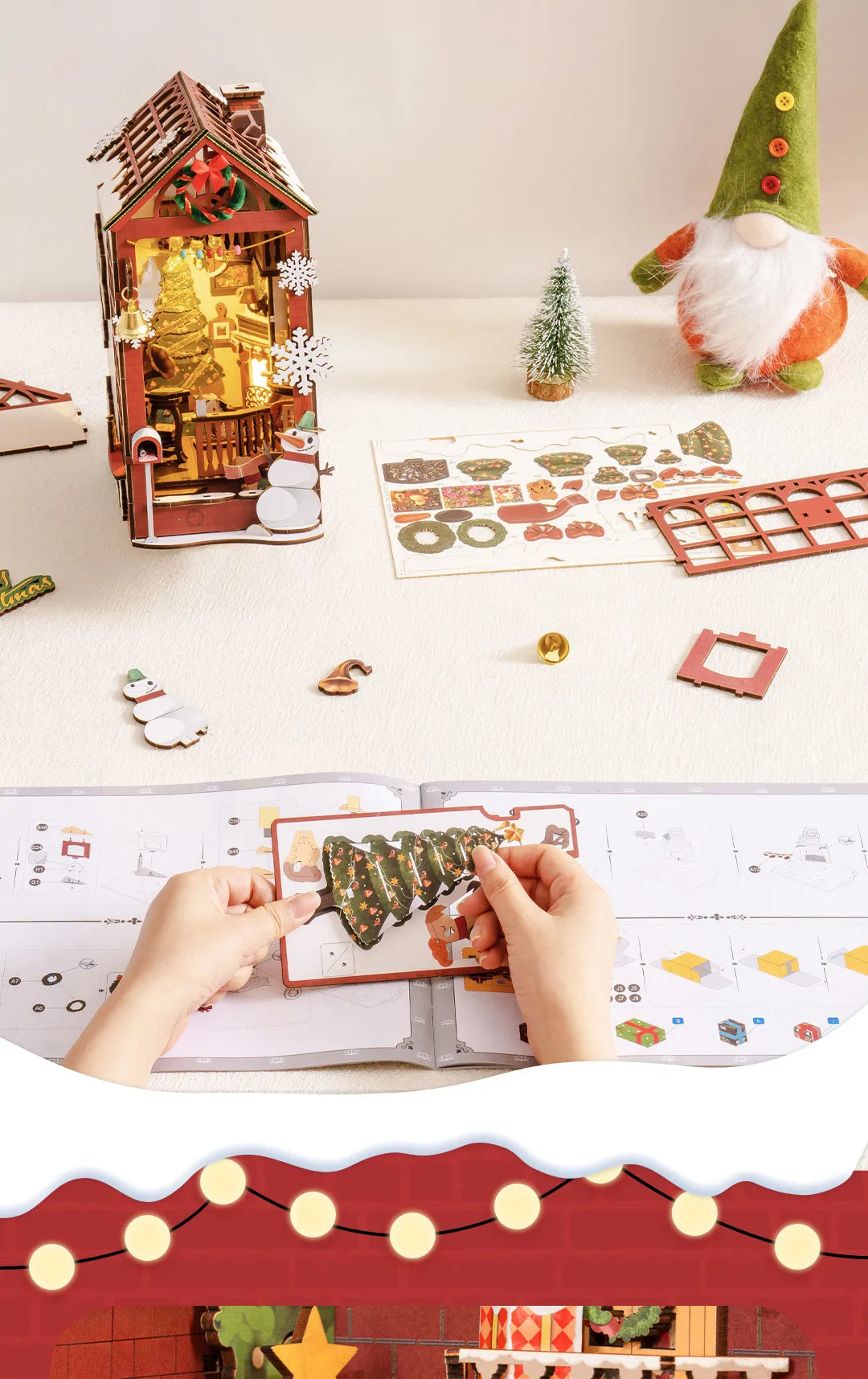 Christmas Indoor Scene - Rolife DIY Book Nook