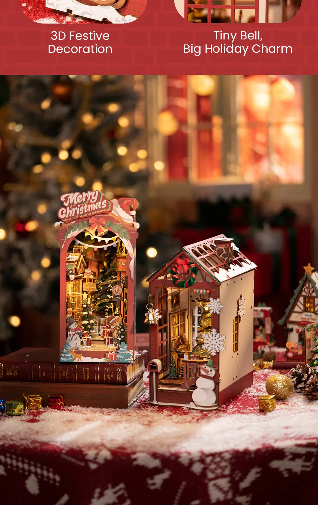 Christmas Indoor Scene - Rolife DIY Book Nook