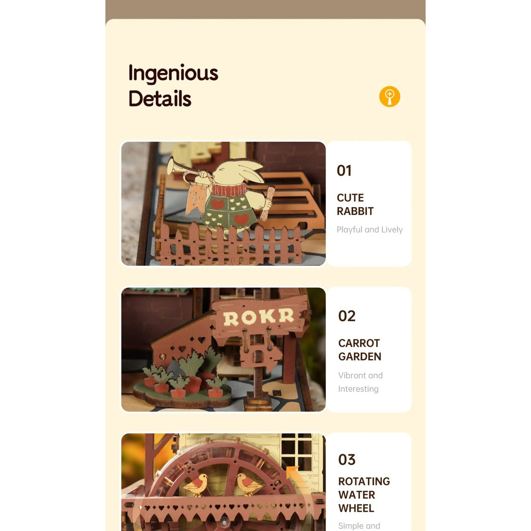 Cuckoo Clock - ROKR Mechanical Wooden Puzzle