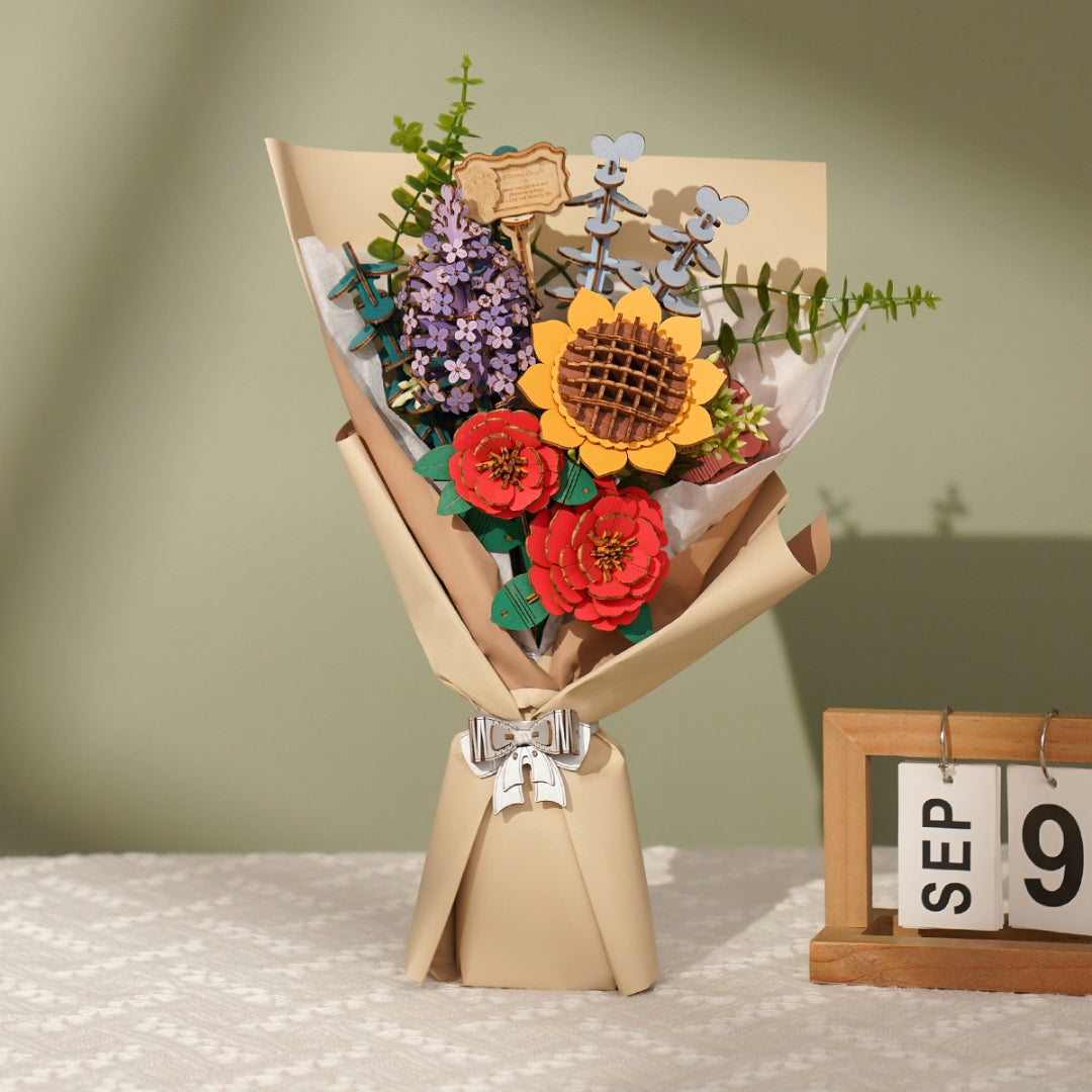Wooden Flower Bouquet - Rowood DIY 3D Puzzle