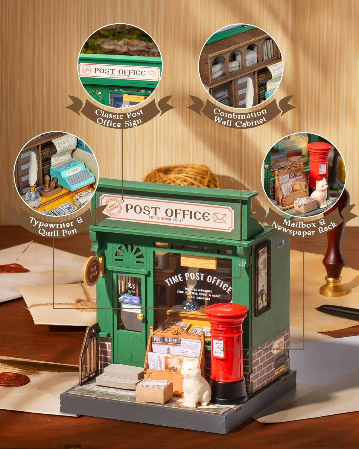 Century Post Office - Rolife DIY Miniature House
