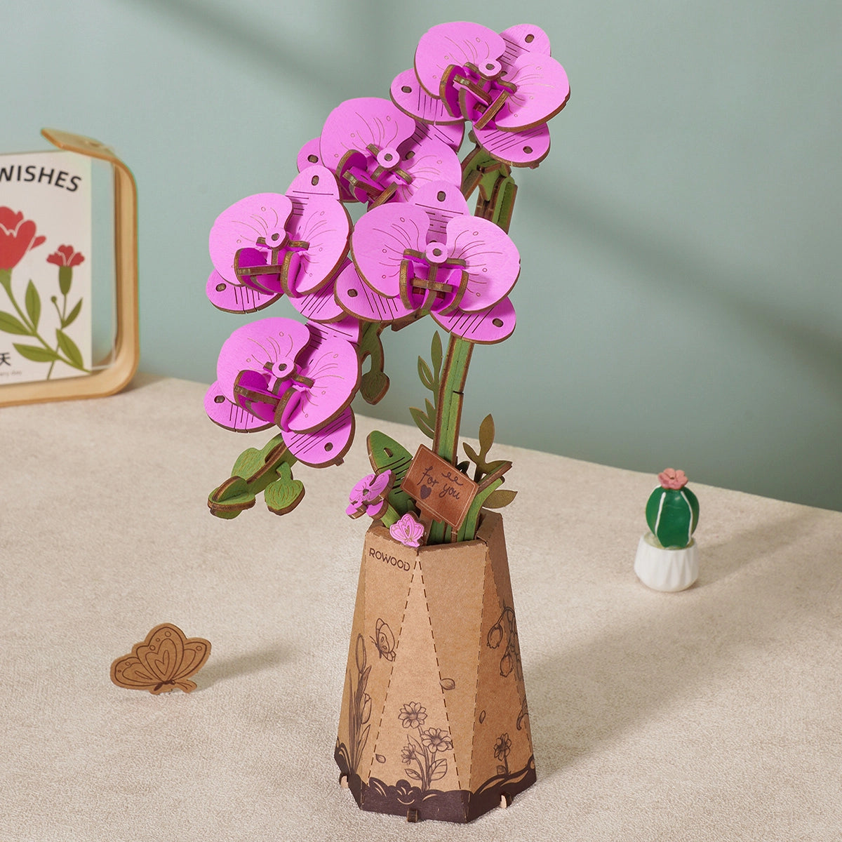 Purple Moth Orchid - Rowood DIY Wooden Flower