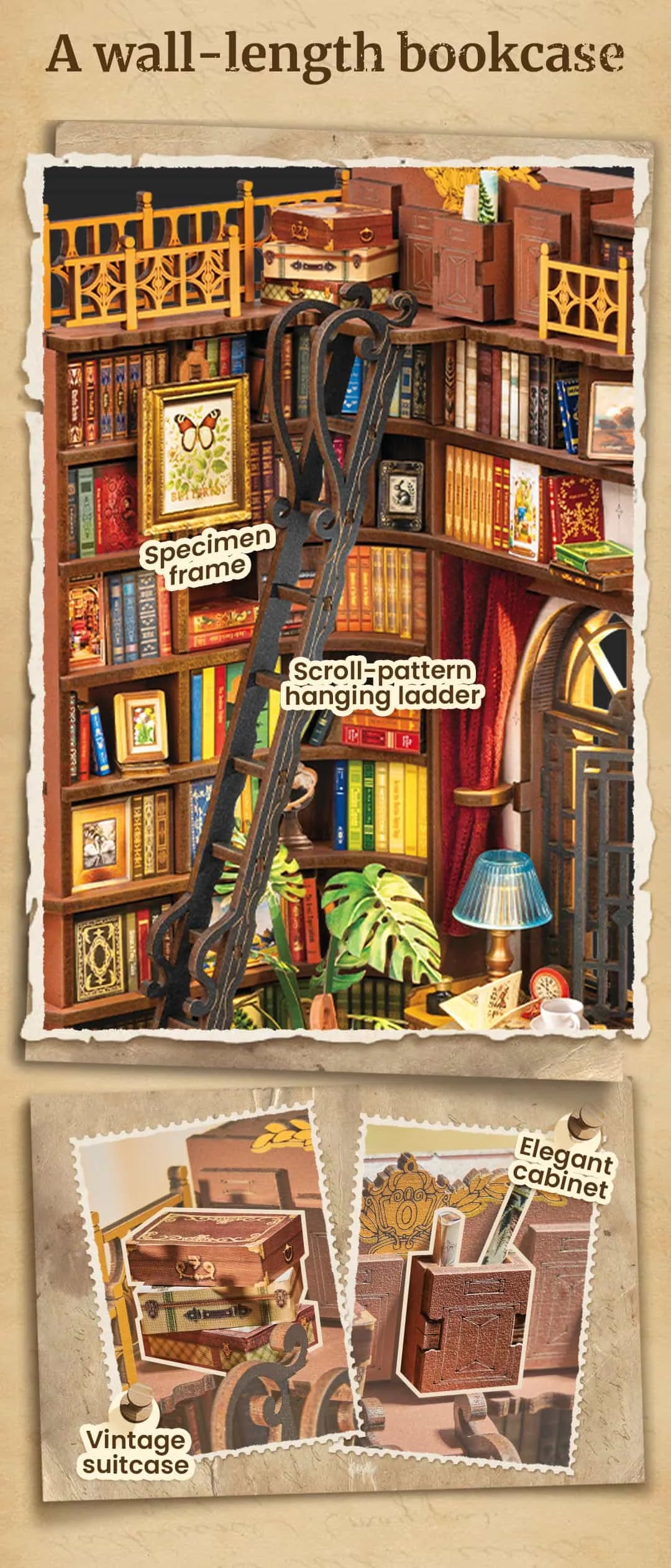 Silent Corner Study - Rolife DIY Book Nook