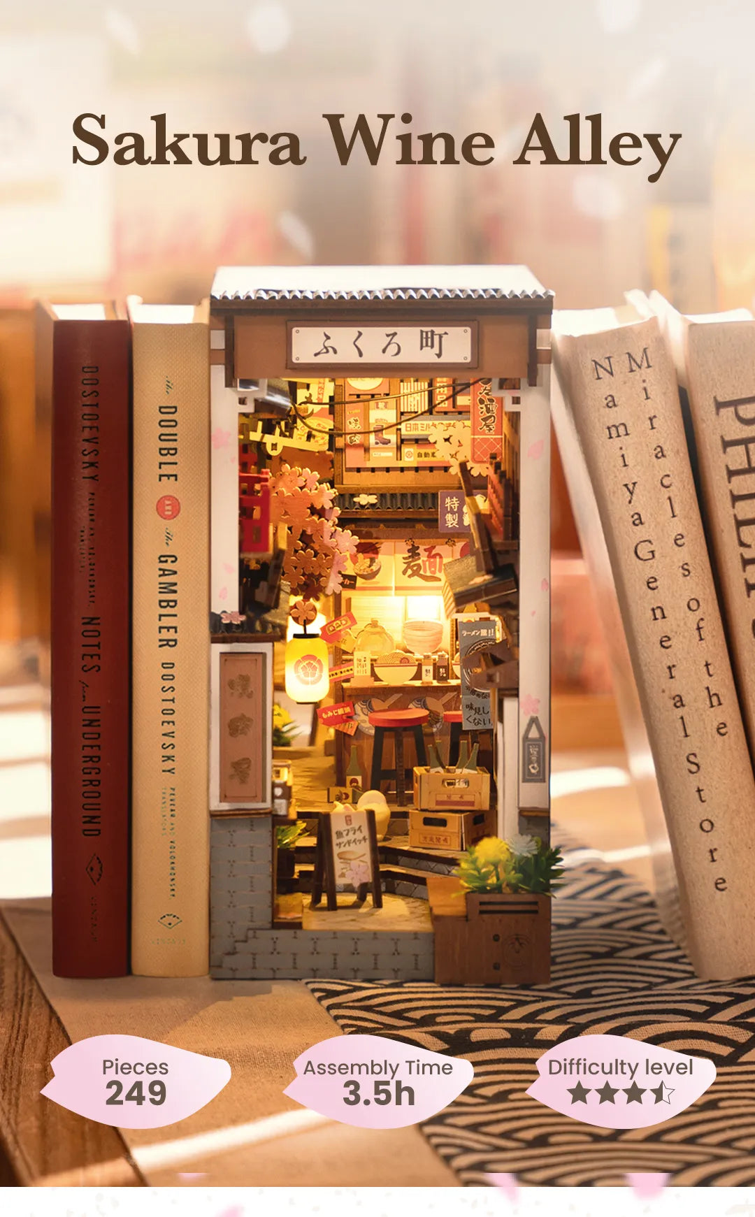 Sakura Wine Alley - Rolife DIY Book Nook