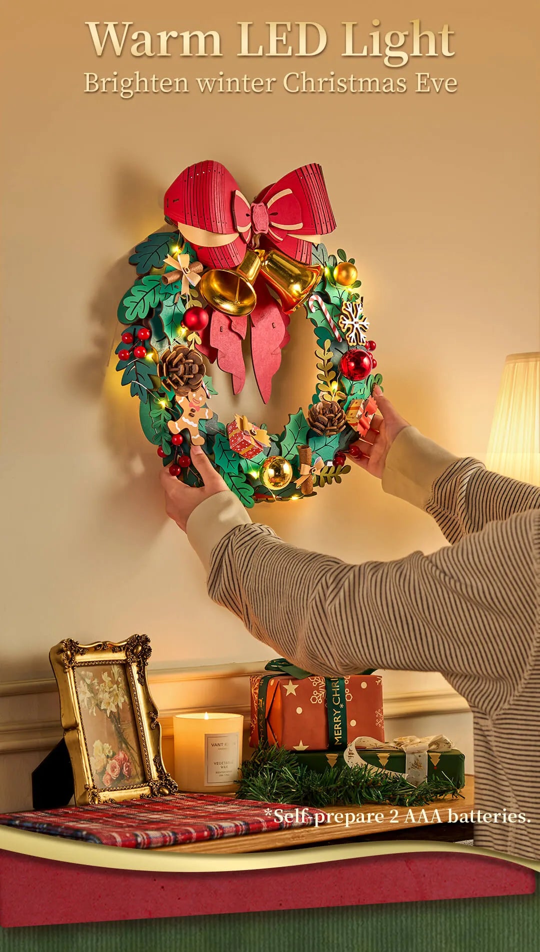 Christmas Wreath - Rolife DIY Wooden Puzzle