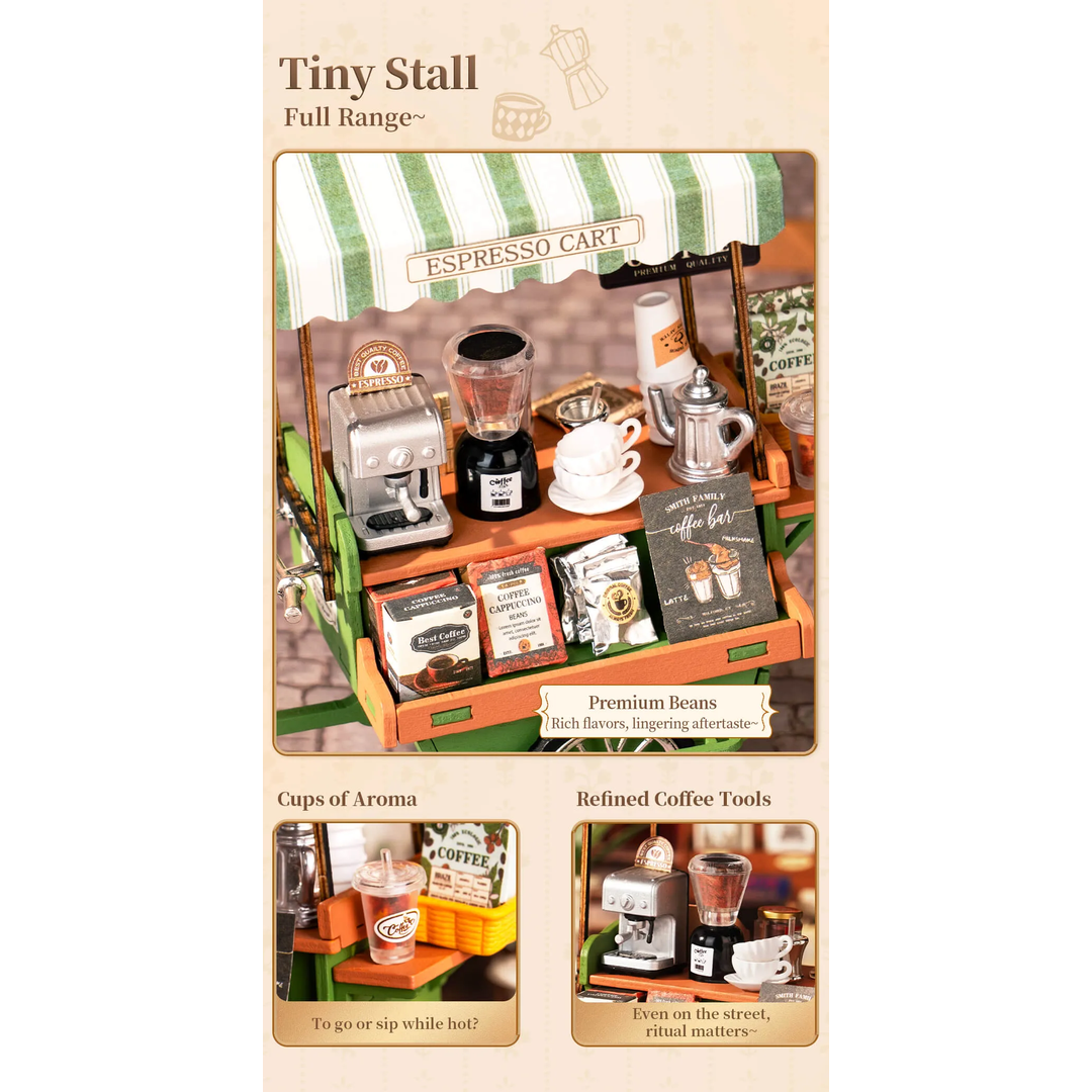 Aromatic Coffee Cart - Rolife DIY Miniature House
