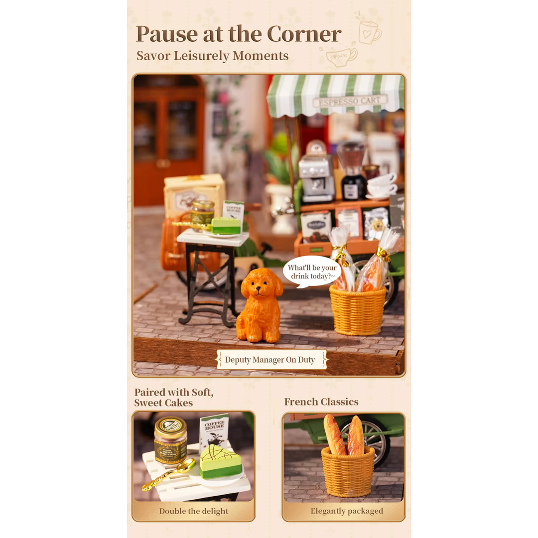 Aromatic Coffee Cart - Rolife DIY Miniature House