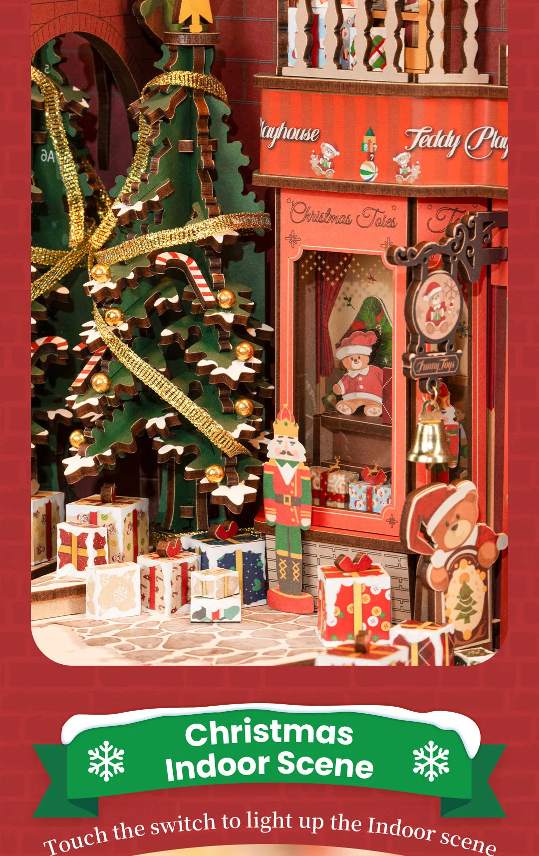 Christmas Indoor Scene - Rolife DIY Book Nook