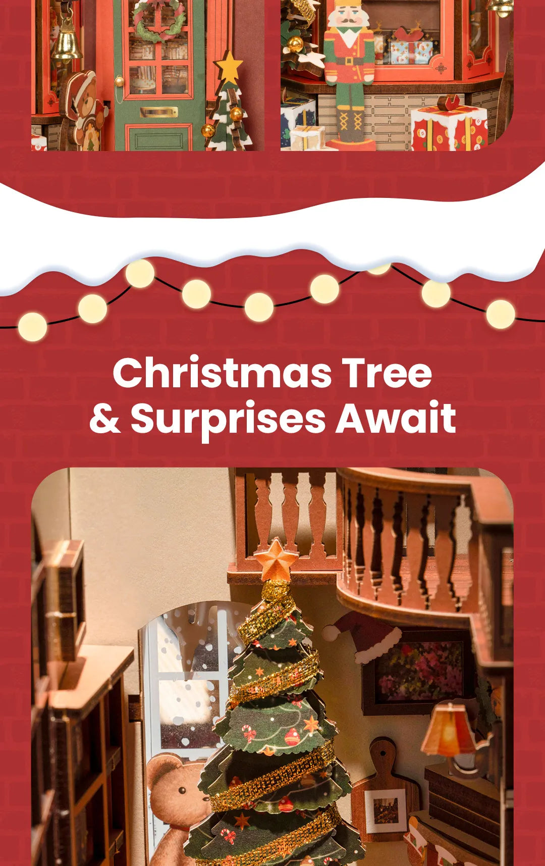 Christmas Indoor Scene - Rolife DIY Book Nook