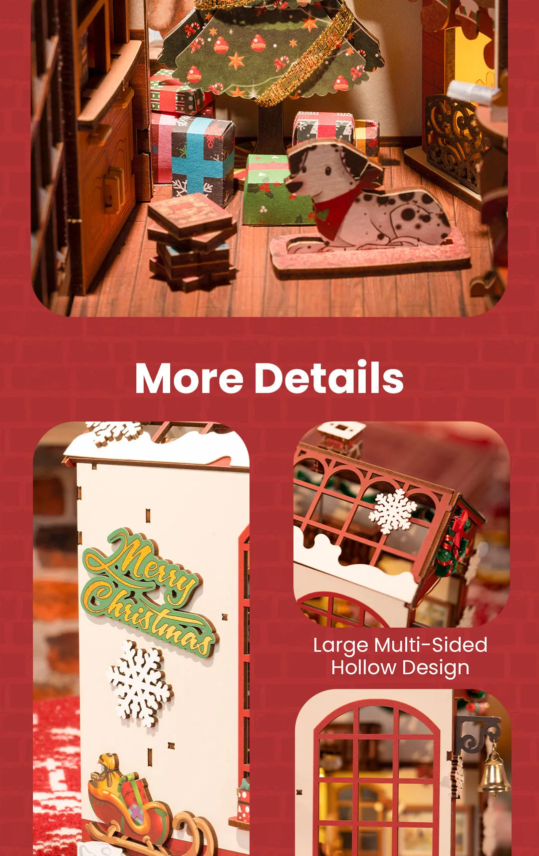 Christmas Indoor Scene - Rolife DIY Book Nook