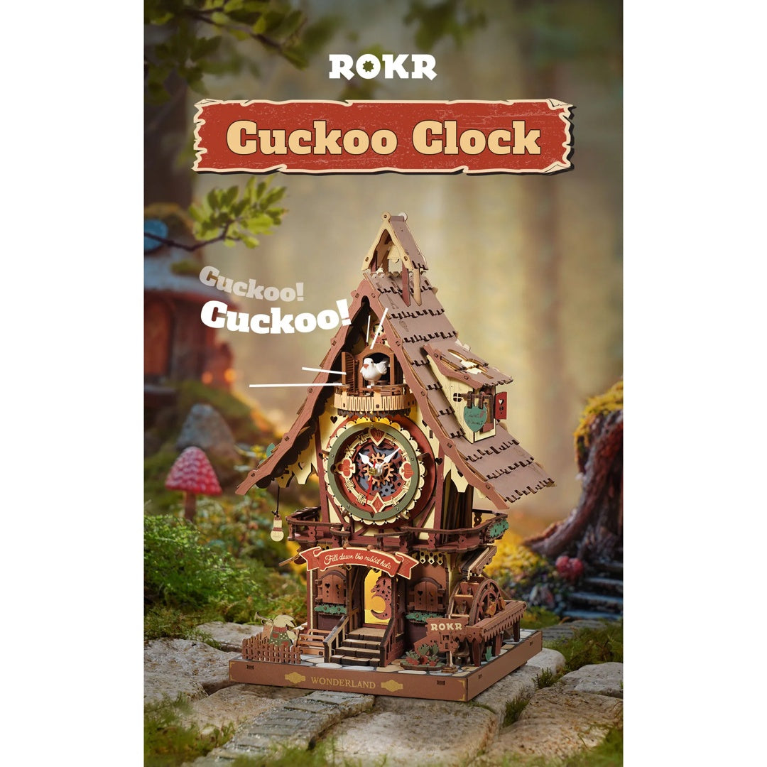 Cuckoo Clock - ROKR Mechanical Wooden Puzzle