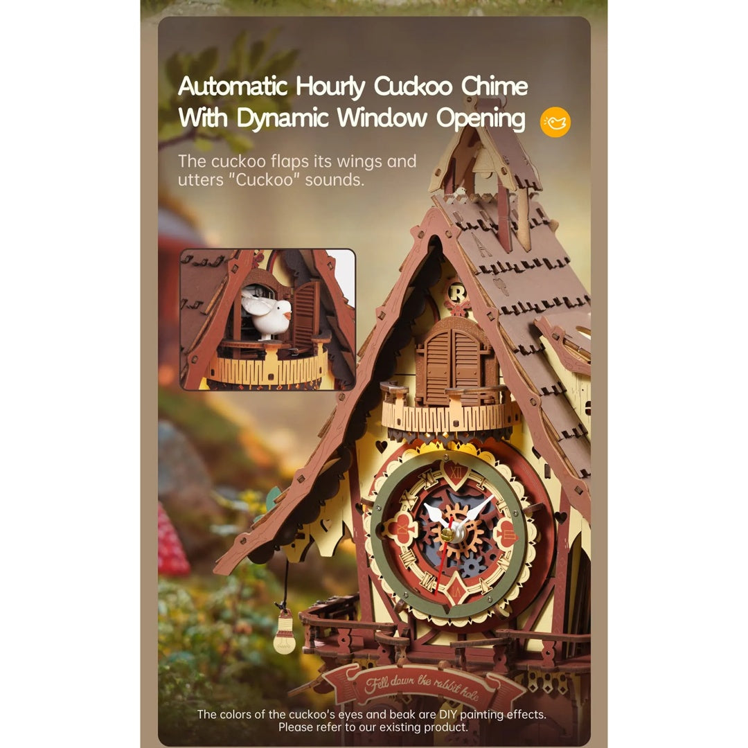 Cuckoo Clock - ROKR Mechanical Wooden Puzzle
