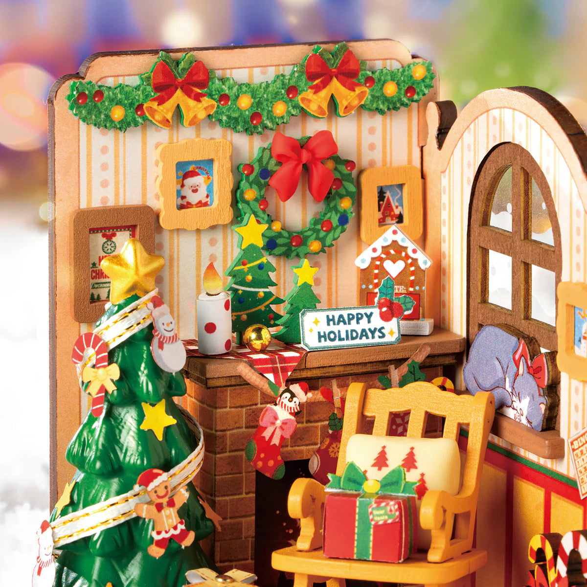 Christmas Fireplace - Rolife DIY Miniature House