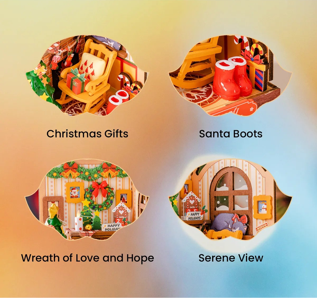 Christmas Fireplace - Rolife DIY Miniature House