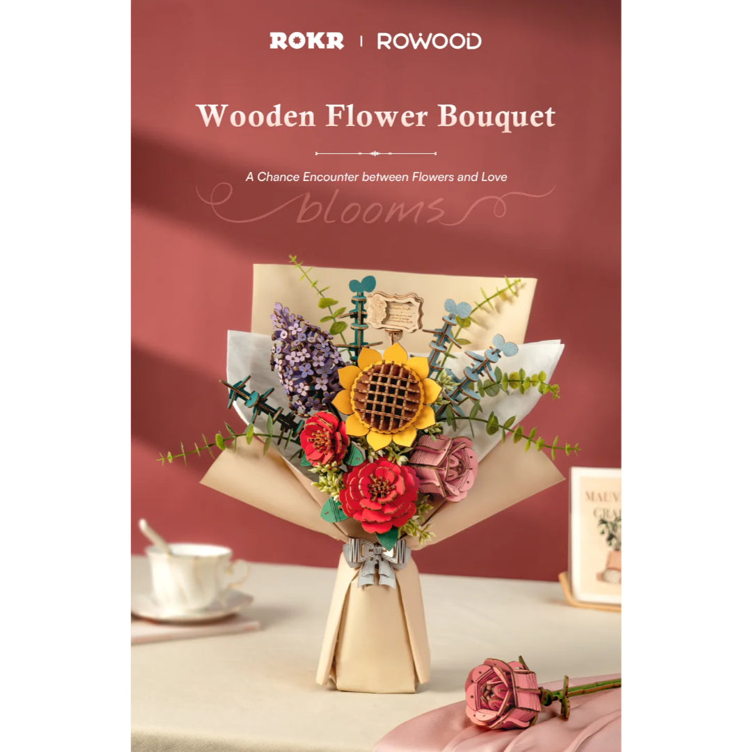 Wooden Flower Bouquet - Rowood DIY 3D Puzzle