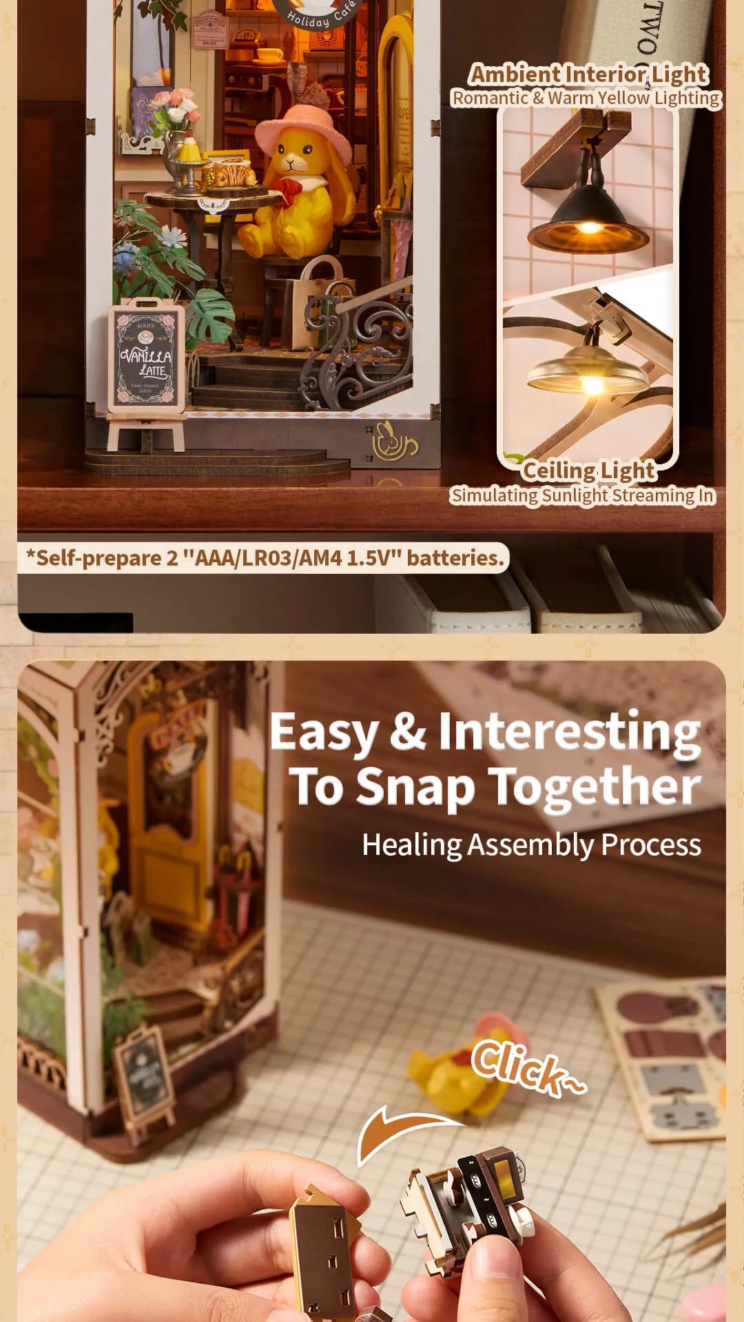 Holiday Cafe - Rolife DIY Book Nook