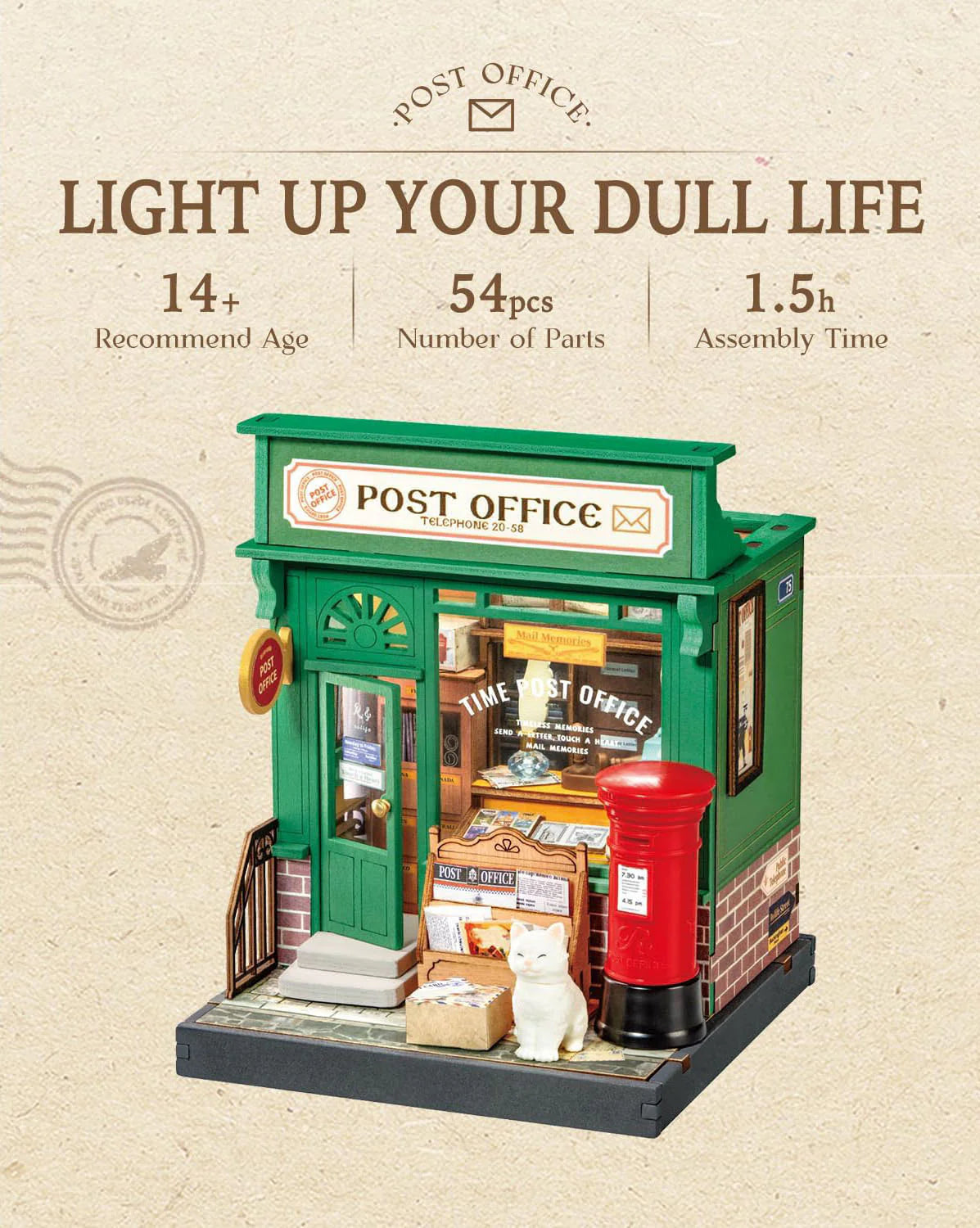 Century Post Office - Rolife DIY Miniature House