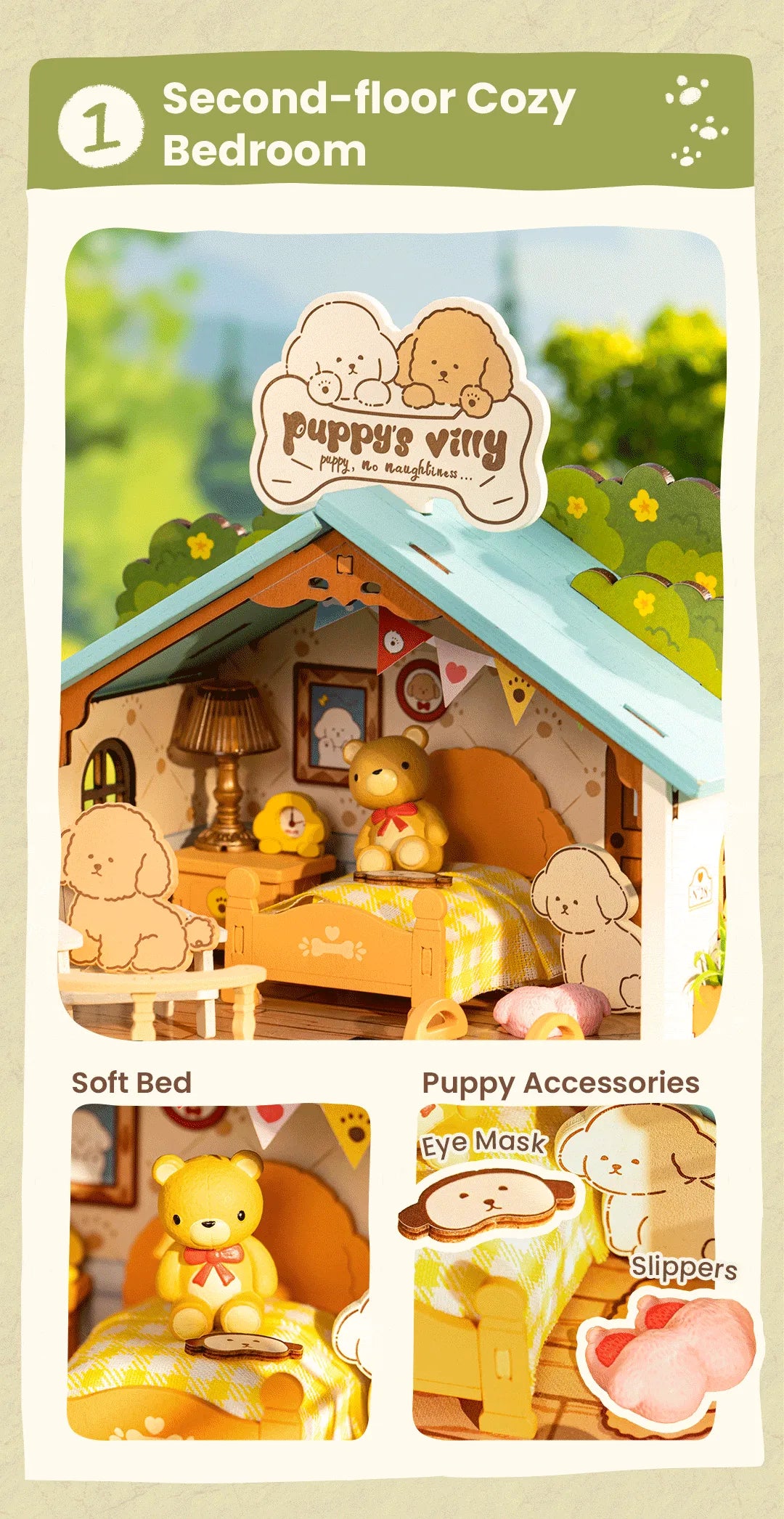 Puppy's Cozy Villa - Rolife DIY Miniature House