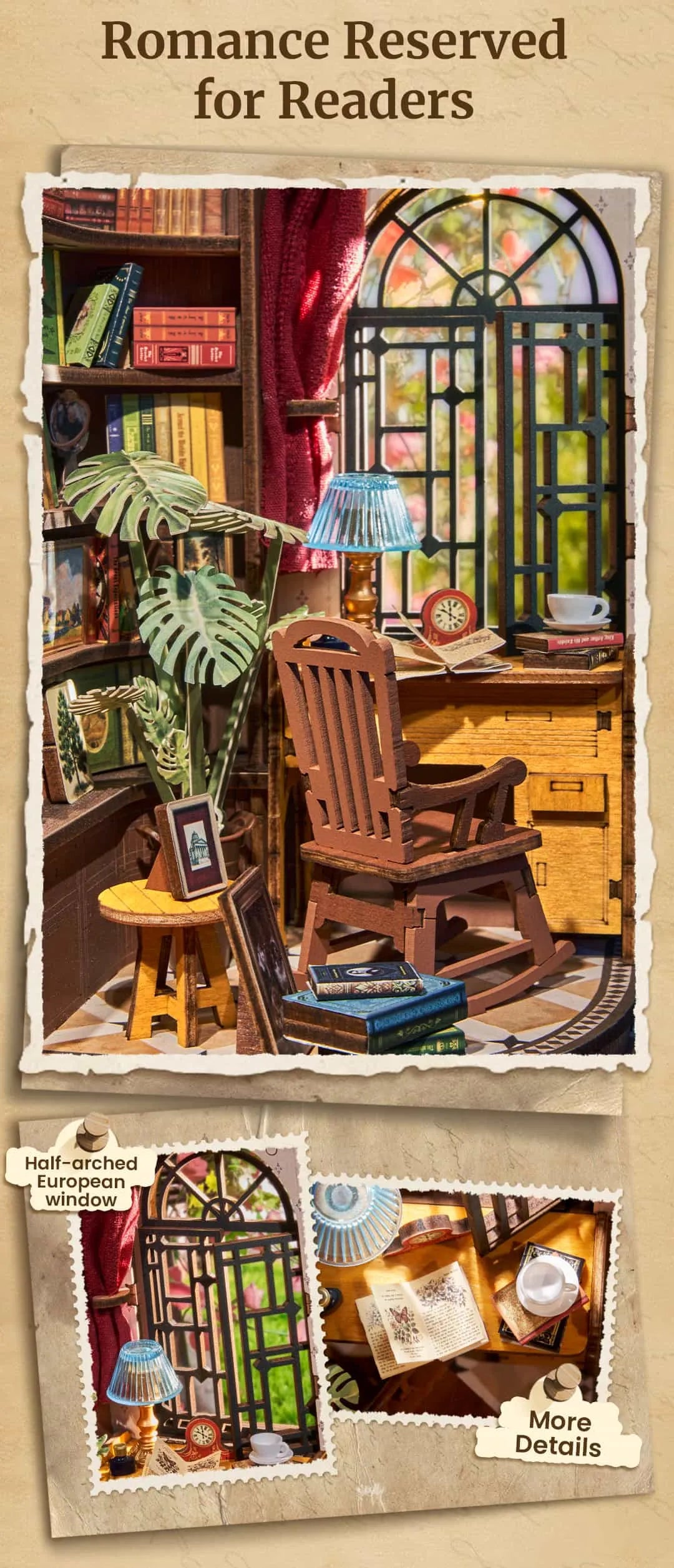 Silent Corner Study - Rolife DIY Book Nook