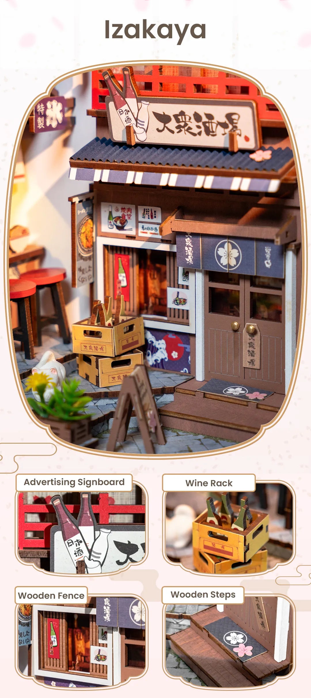 Sakura Wine Alley - Rolife DIY Book Nook