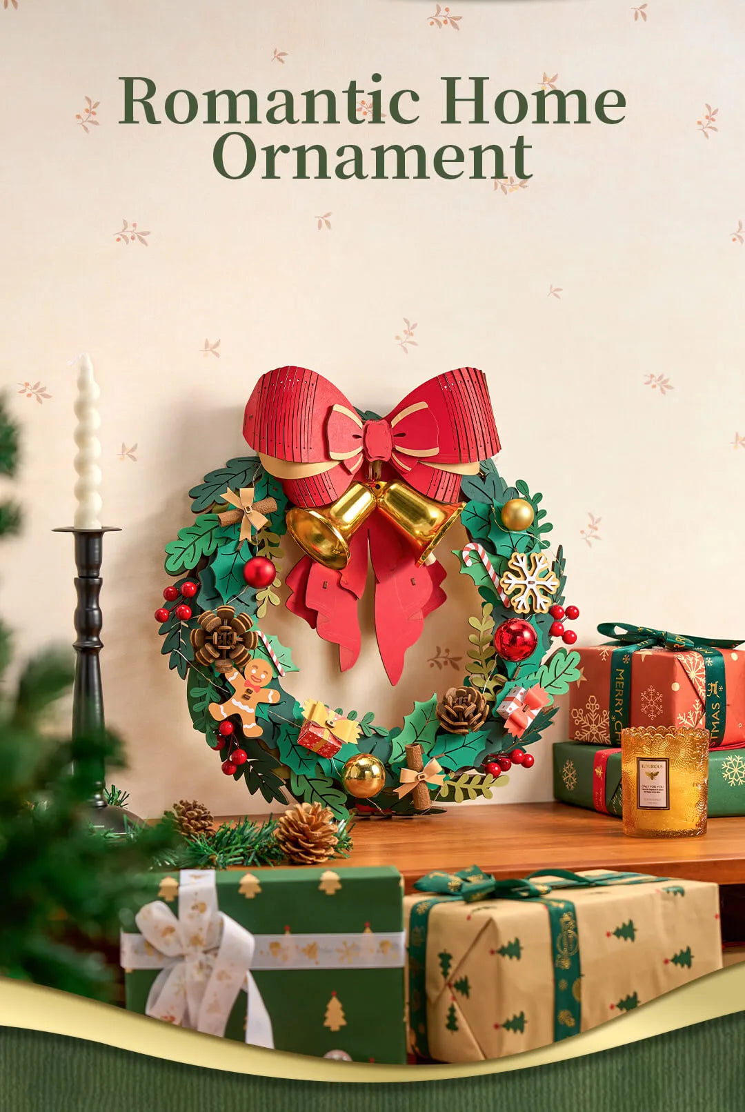 Christmas Wreath - Rolife DIY Wooden Puzzle