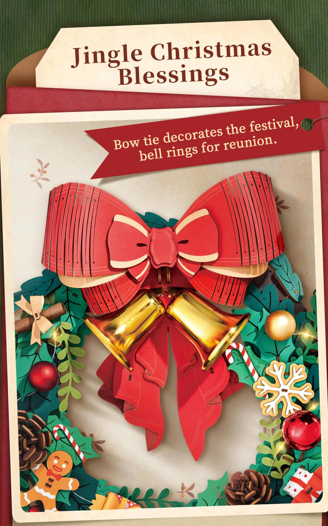 Christmas Wreath - Rolife DIY Wooden Puzzle