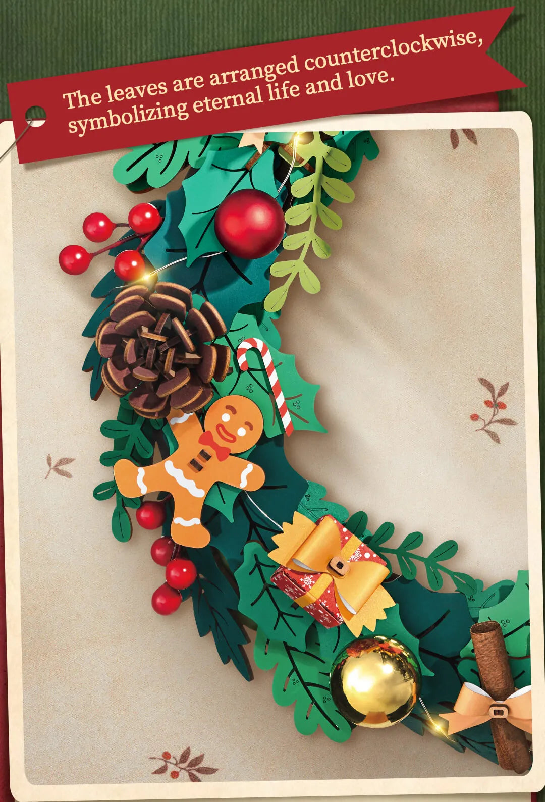 Christmas Wreath - Rolife DIY Wooden Puzzle